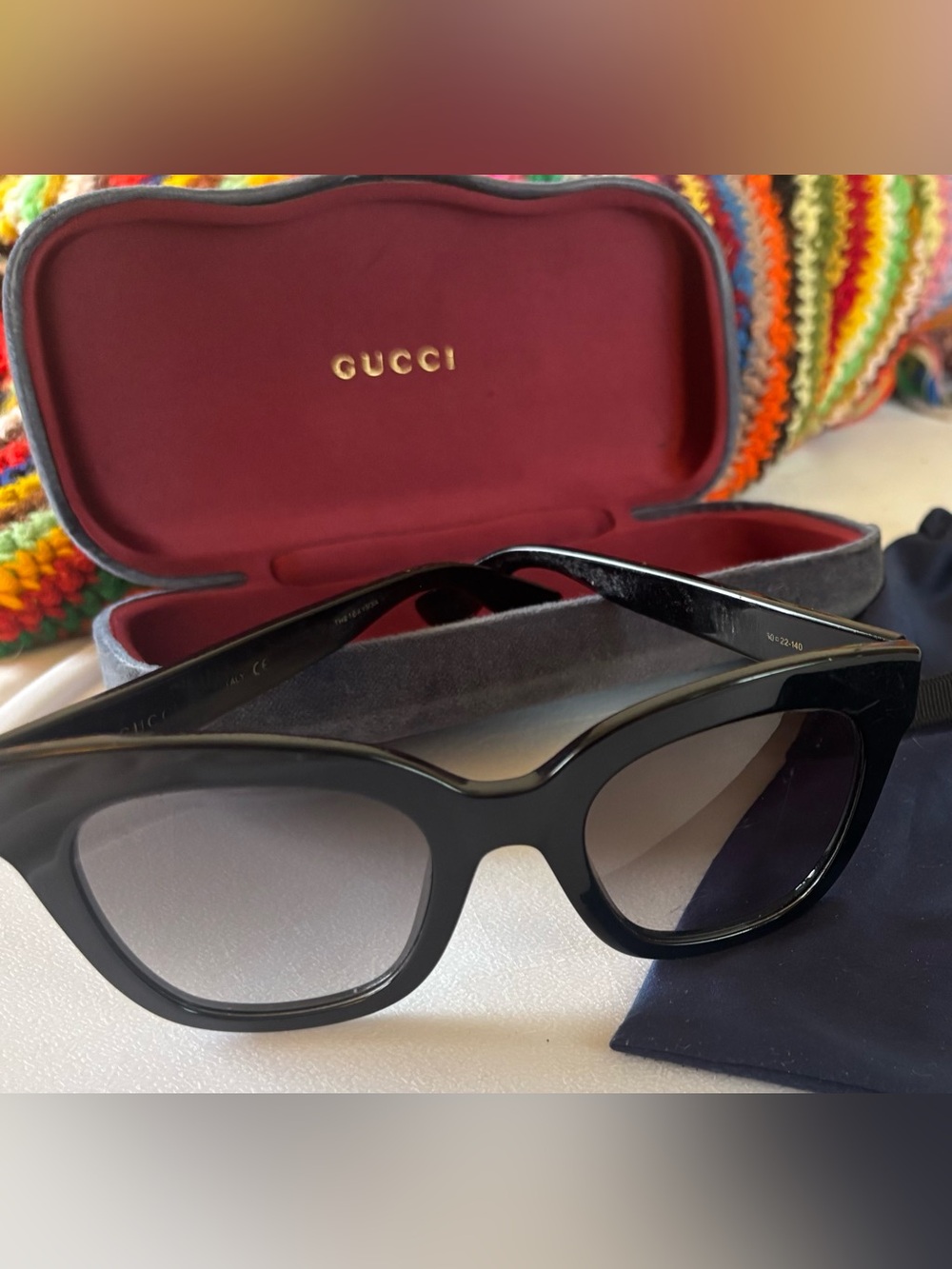 Gucci Black Gradient Lens Women's Sunglasses